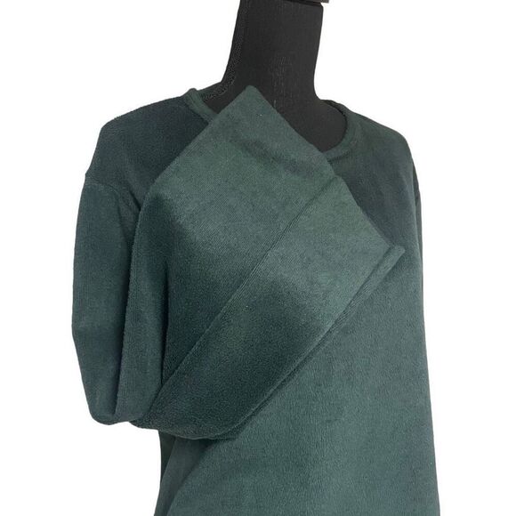 Zara Trafaluc Hunter Green Fuzzy Bell Sleeve Sweater N0378 - Picture 2 of 6